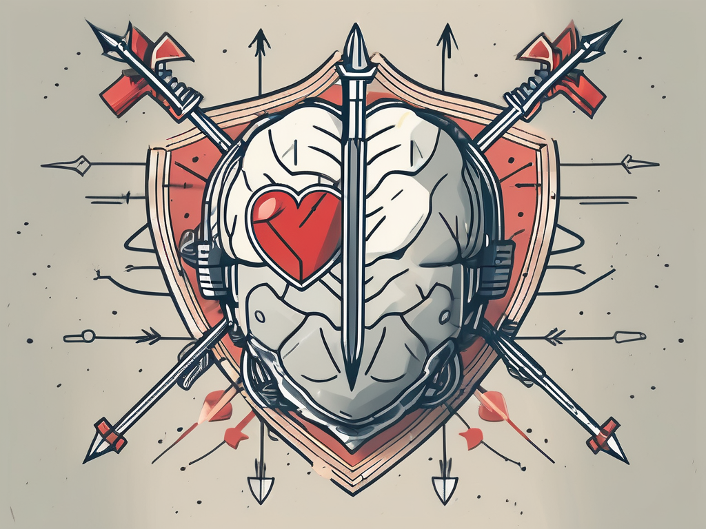 A heart connected to a brain with arrows indicating a two-way communication