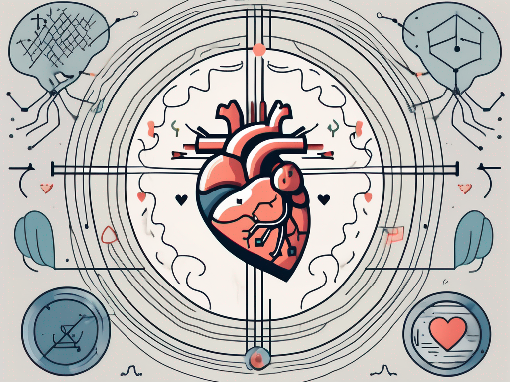 A heart connected to a brain via a large nerve