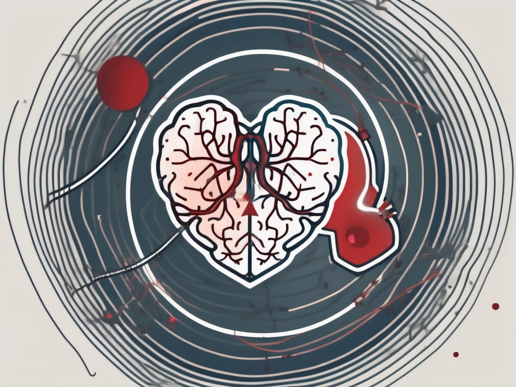 A heart and a brain connected by a series of nerves