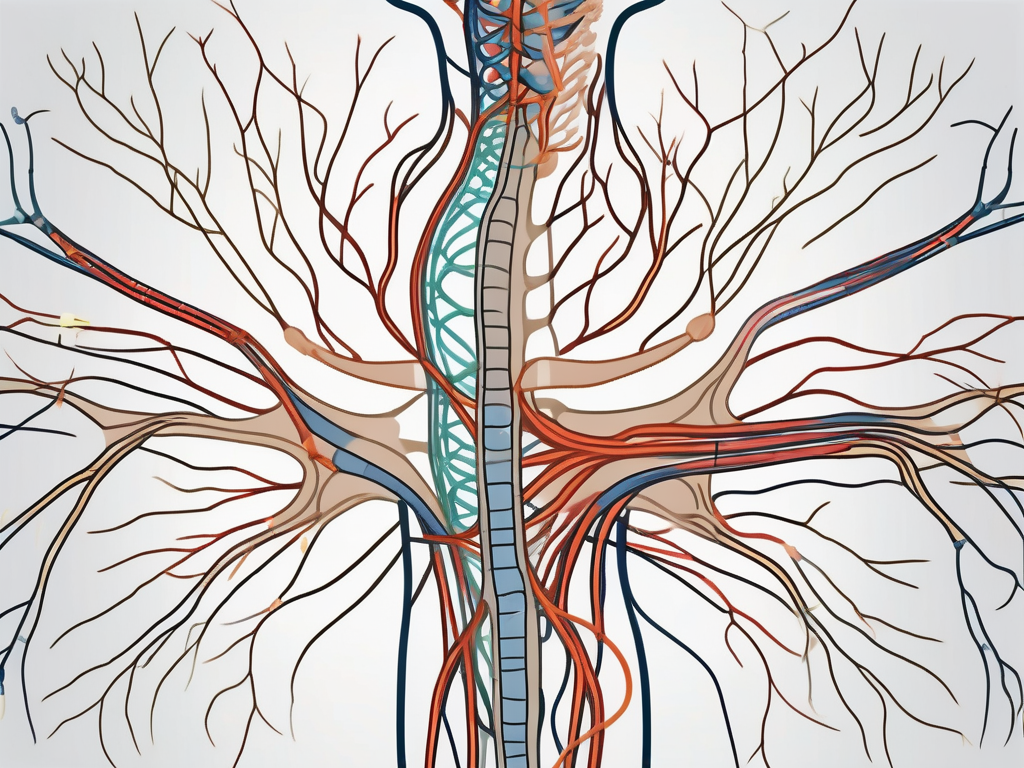 The human nervous system highlighting the vasovagal nerve and the accessory nerve